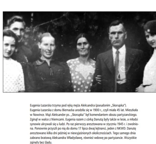 Евгения Лазарская стоит под руку со своим мужем Александром. Фото: ipn.gov.pl