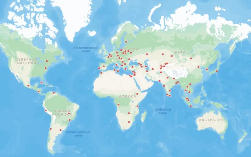 где в мире есть Русские дома