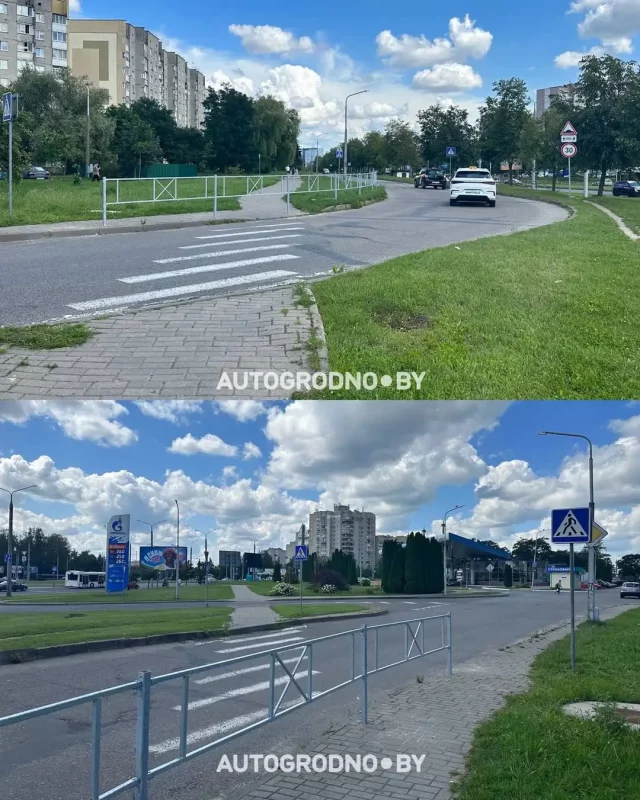 "Зебру" на Клецкова перегородили забором. В ГАИ объяснили, что делать
