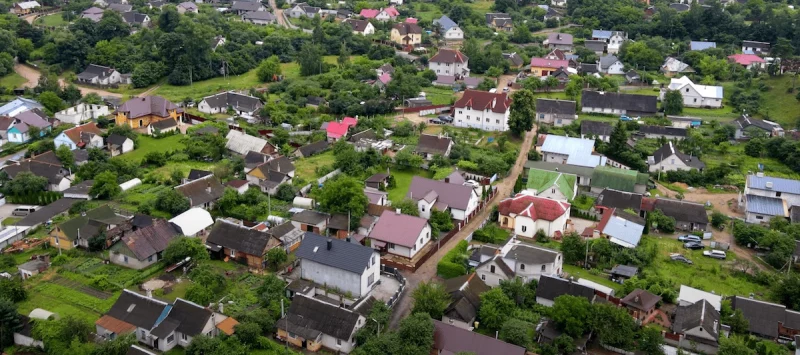 Дарогі ў пасёлку Ласосна ў Гродна