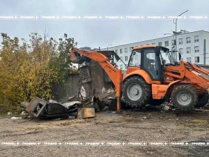 Снос гаражей на улице Гаспадарчей в Гродно