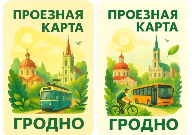 С замком в Выборге и орфографическими ошибками. В Гродно выбирают дизайн проездных карт