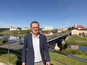 Союз поляков Беларуси после 21 года неофициальной работы надеется на признание от белорусских властей Анджей Почобут в Гродно, 8 сентября 2026. Фото: x.com/poczobut