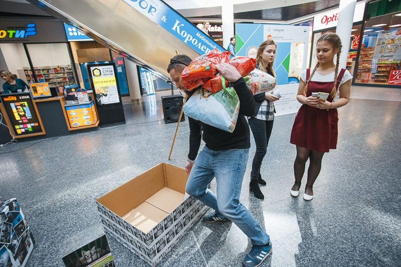 У Old City на дабрачыннай акцыі сабралі двухмесячны рацыён кармоў для жывёл з САГа У Old City на дабрачыннай акцыі сабралі двухмесячны рацыён кармоў для жывёл з САГа