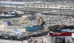 Ад беластоцкага аўтавакзала засталася купа друзу: руйнаванне заняло два тыдні Ад беластоцкага аўтавакзала засталася купа друзу: руйнаванне заняло два тыдні