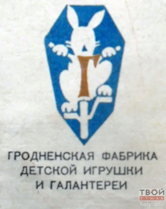 Эмблема фабрики ДИФА - заяц на велосипеде