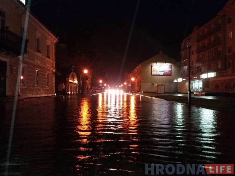 Моцны лівень затапіў Гродна