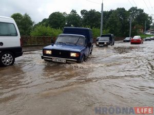 Наступствы моцнага дажджу ў Гродне: зноў затапіла вуліцы