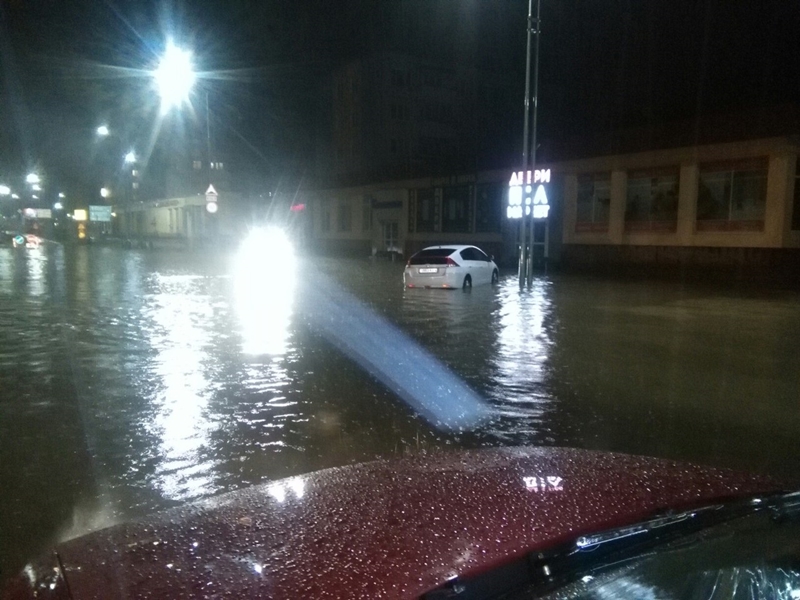 Моцны лівень затапіў Гродна