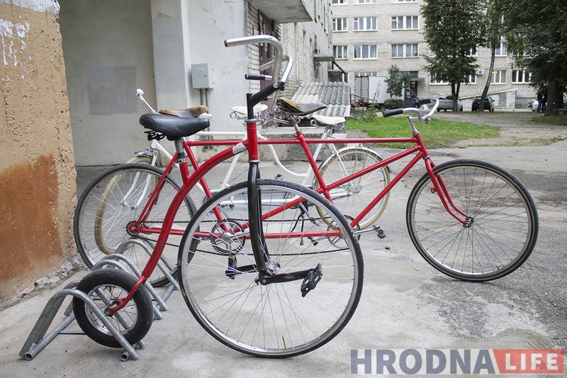 Тандем, пени-фартинг и уницикл. В гродненском веламагазине делают необычные велосипеды