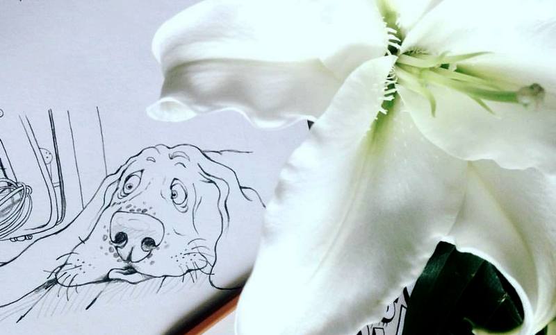 Сабака Фрося і яе аўтарка. Першая кніжка з ілюстрацыямі гродзенскай мастачкі Іны Папаратнай пабачыла свет