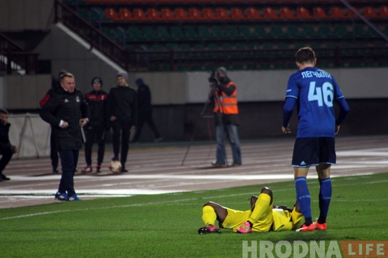Пасля ўдару мячом у галаву футбаліст «Нёмана» Бебе апынуўся ў шпіталі