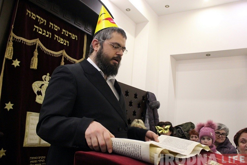 Гродзенскія яўрэі ў сінагозе адзначылі Пурым Гродзенскія яўрэі ў сінагозе адзначылі Пурым