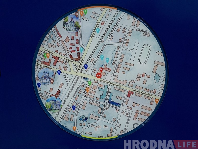 У цэнтры Гродна ўсталёўваюць інфармацыйна-навігацыйныя стэнды для турыстаў У цэнтры Гродна ўсталёўваюць інфармацыйна-навігацыйныя стэнды для турыстаў