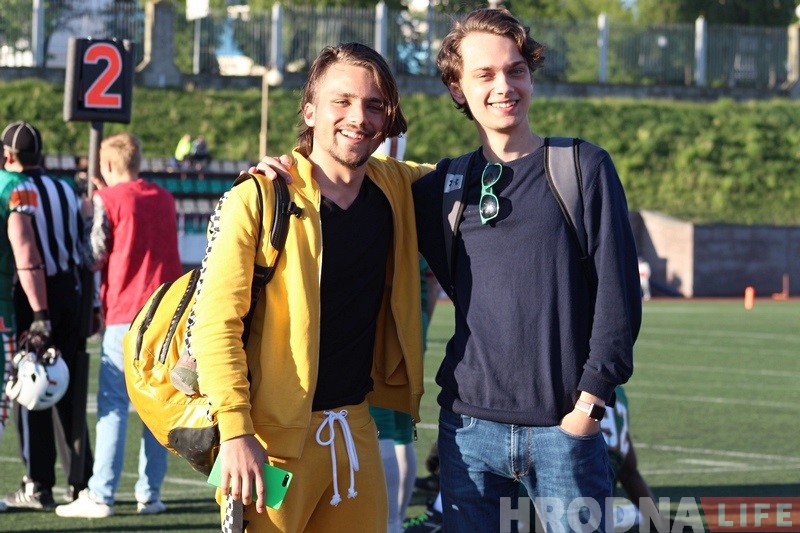 Турысты з ЗША схадзілі ў Гродне на амерыканскі футбол: "Няма хот-догаў, але ўзровень добры"