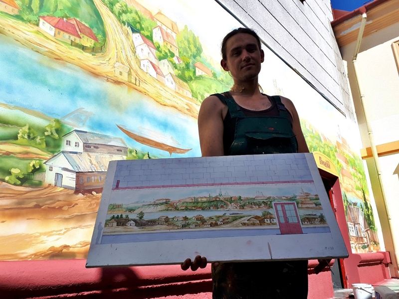 Па матывах Напалеона Орды: у двары гандлёвага цэнтра ABC з'явілася выява старога Гродна Па матывах Напалеона Орды: у двары гандлёвага цэнтра ABC з'явілася выява старога Гродна