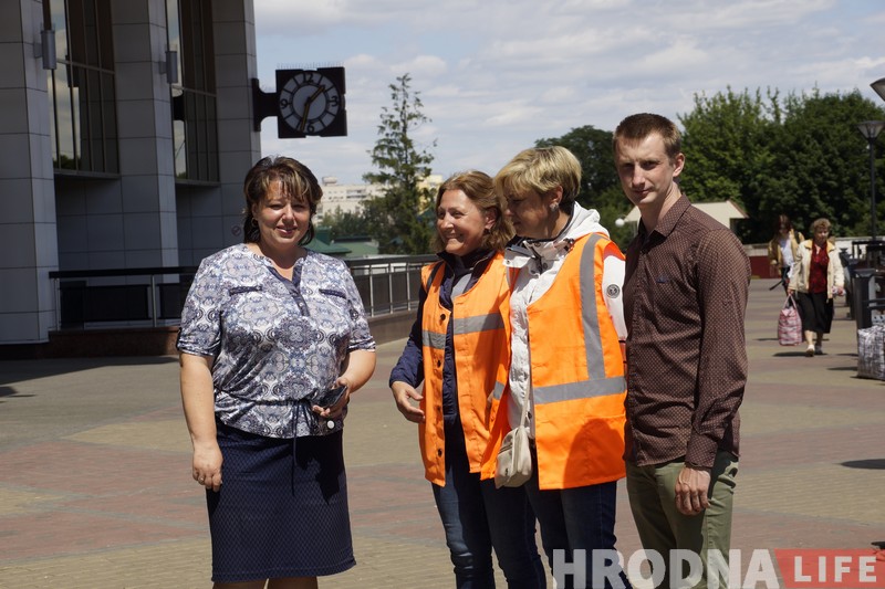 Дружыннікі на вакзале: сустракаюць гасцей Гродна і дапамагаюць міліцыі