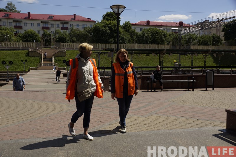 Дружыннікі на вакзале: сустракаюць гасцей Гродна і дапамагаюць міліцыі