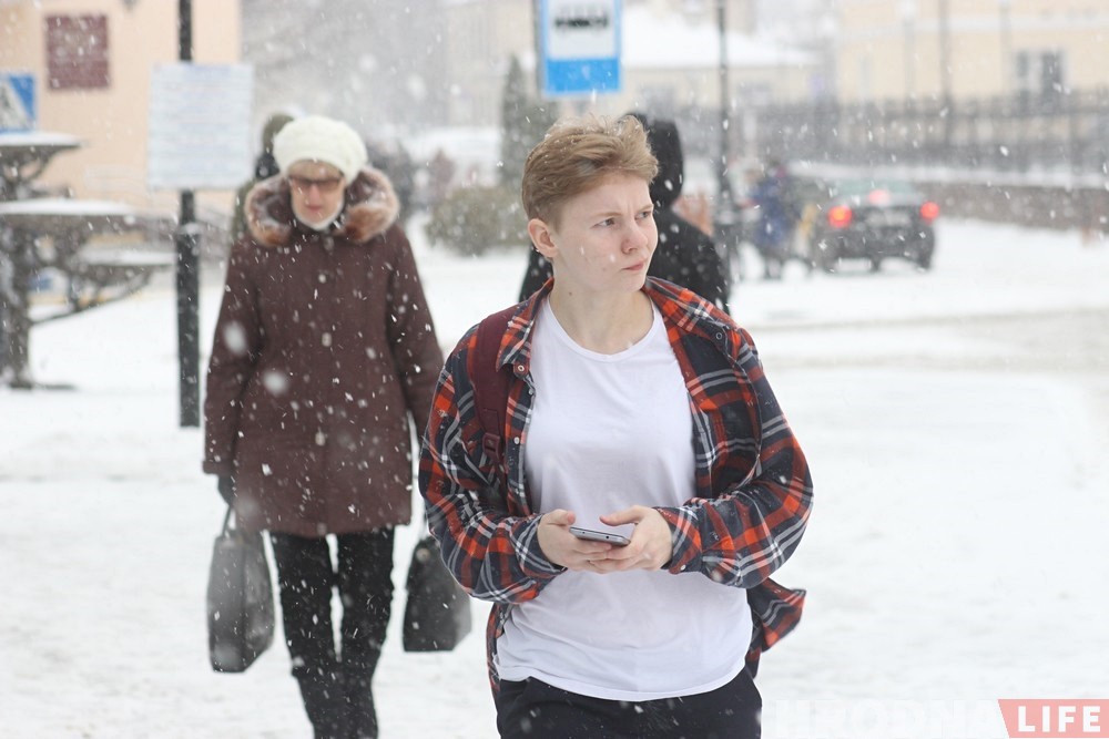 Фотарэпартаж: Гродна засыпае снегам Фотарэпартаж: Гродна засыпае снегам