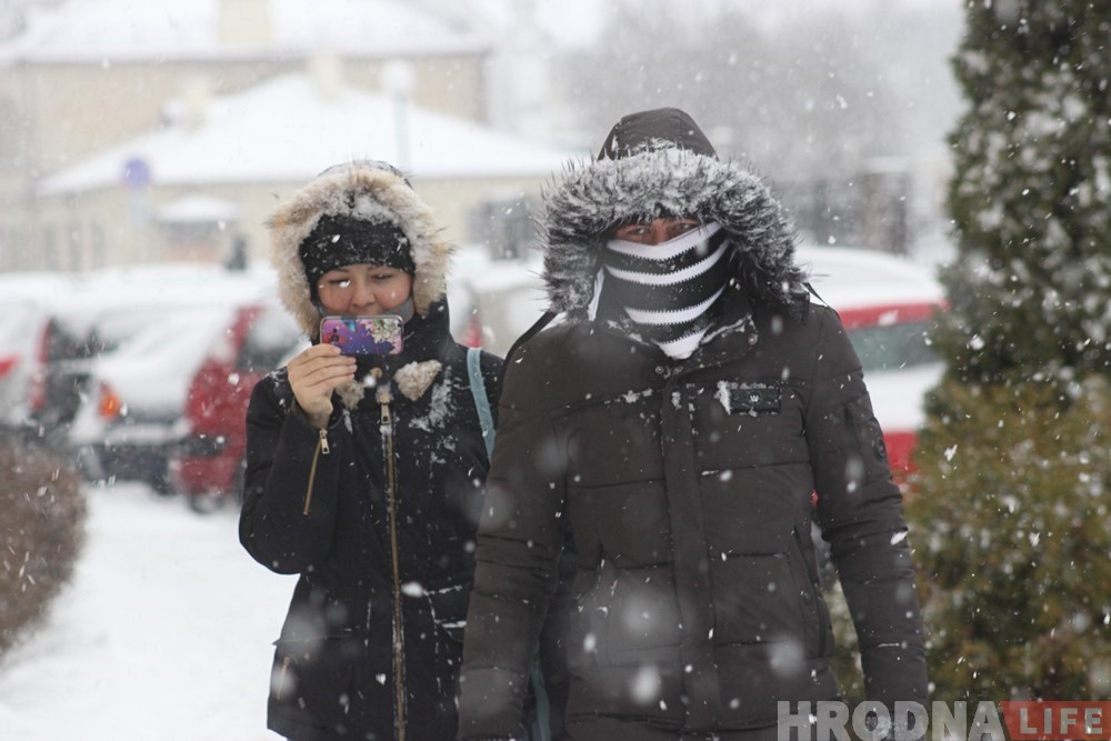 Фотарэпартаж: Гродна засыпае снегам Фотарэпартаж: Гродна засыпае снегам