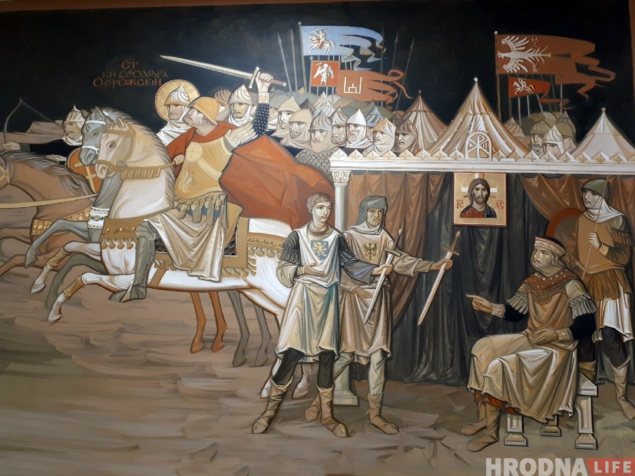 В воскресной школе в Гродно появилась большая фреска, посвященная Грюнвальдской битве