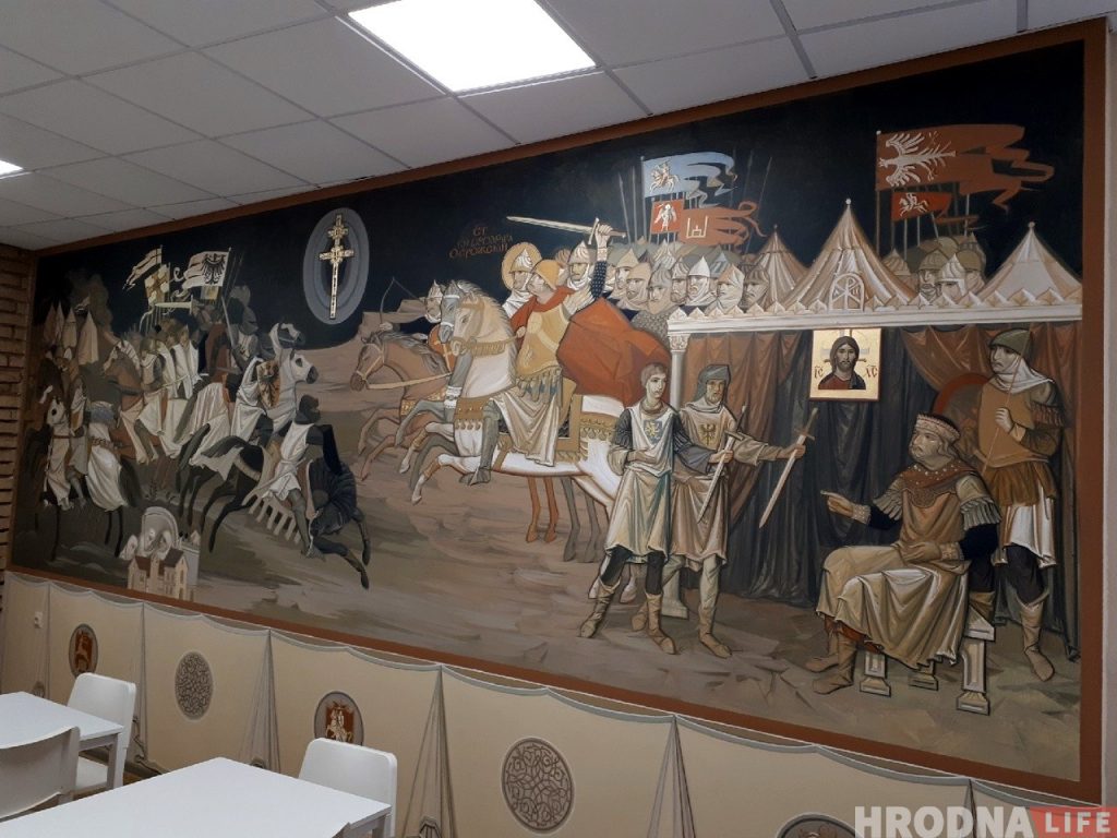 У нядзельнай школе Свята-Пакроўскага сабора з'явілася вялікая фрэска, прысвечаная Грунвальдскай бітве 