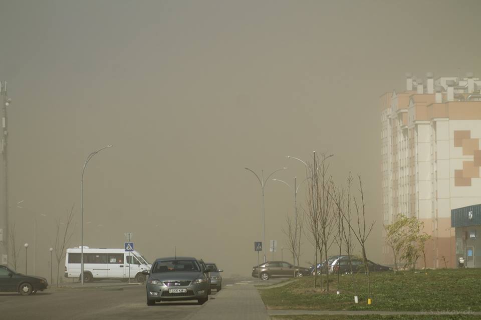 Пылавая бура з Афрыкі прыйшла і ў Гродна