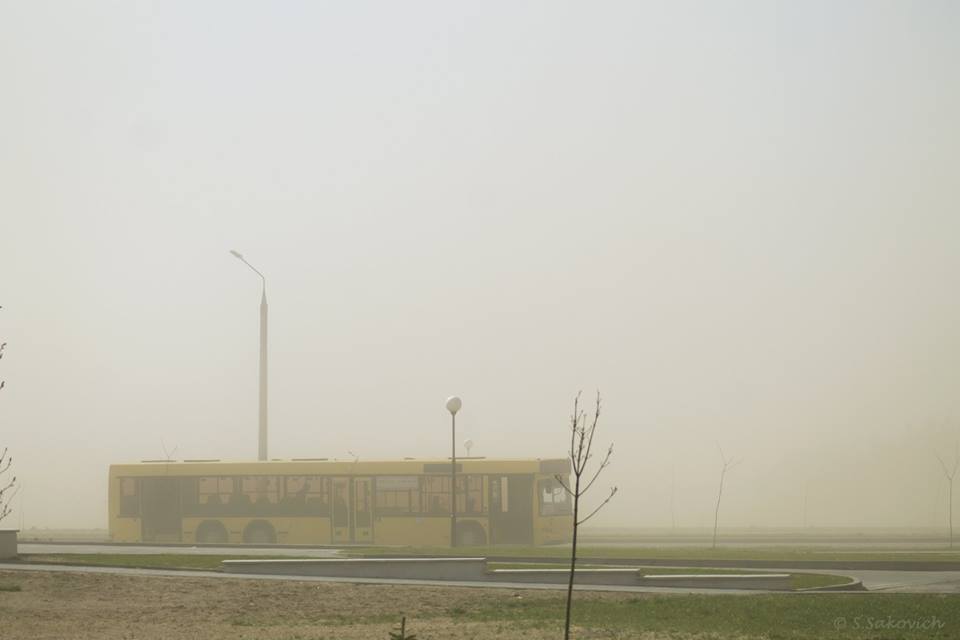 Пылавая бура з Афрыкі прыйшла і ў Гродна