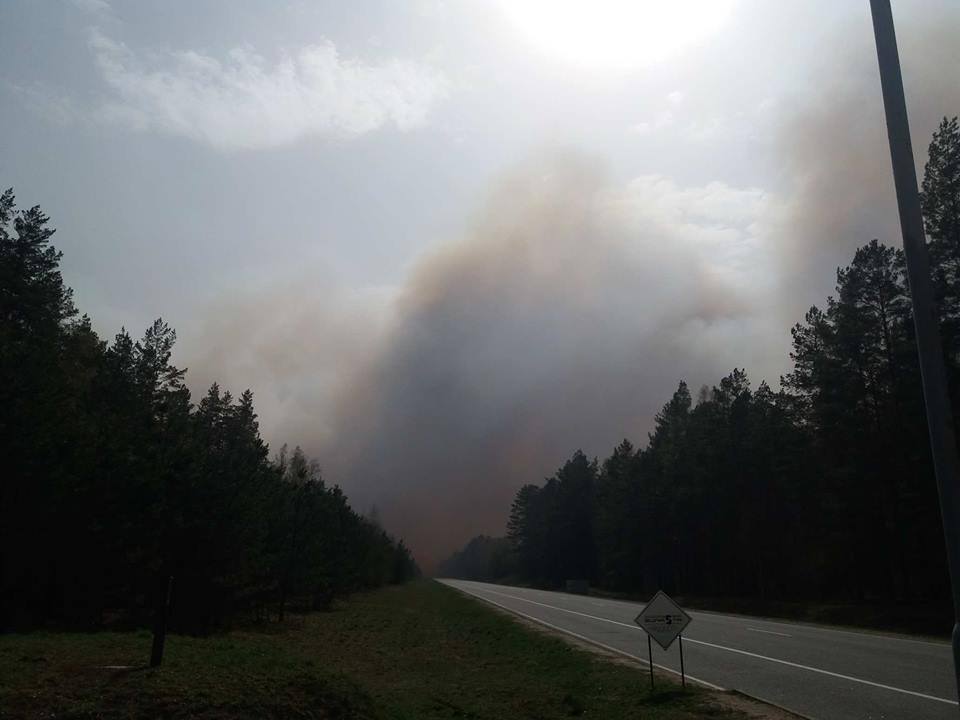 Пажар на палігоне пад Гожай. Абноўлена. ФОТА