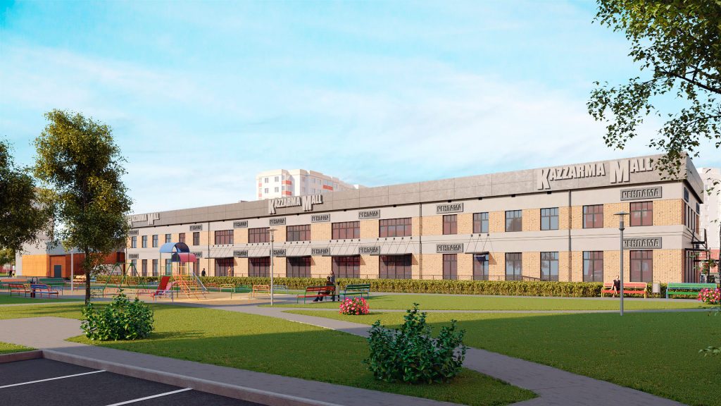 В бывшей казарме на Щорса откроют торговый центр Kazzarma Mall. Так он будет выглядеть