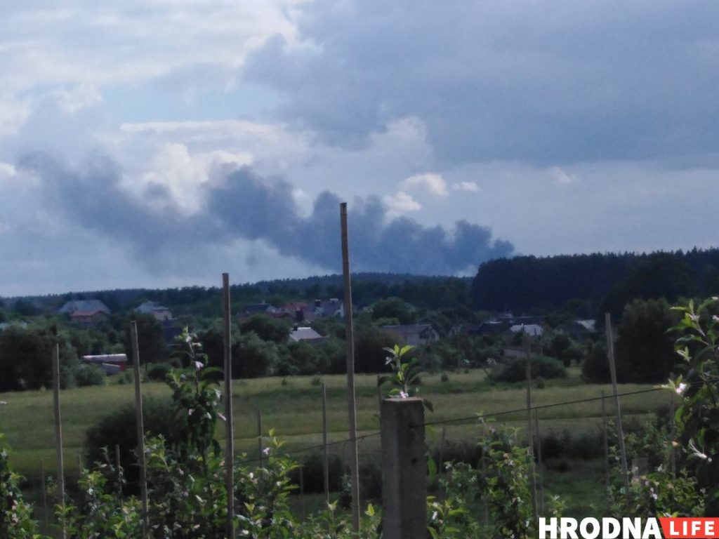 Гарэла "Экалагічная альтэрнатыва" пад Гродна. Відэа