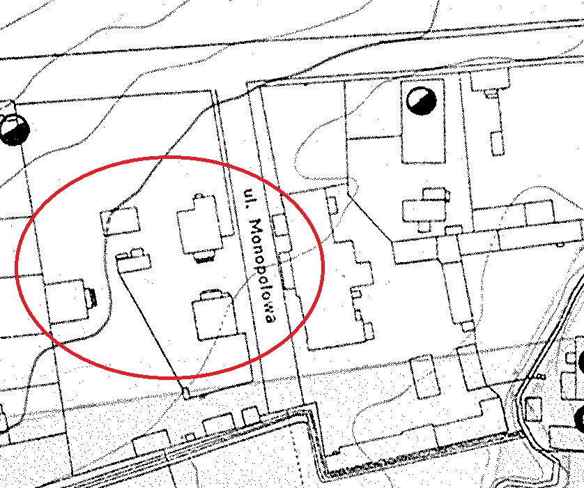 ул 17 сентября 59 Гродно. Государственный винный склад и современные дома на улице 17 сентября, 59. На карте обозначено название улицы - Монополевая