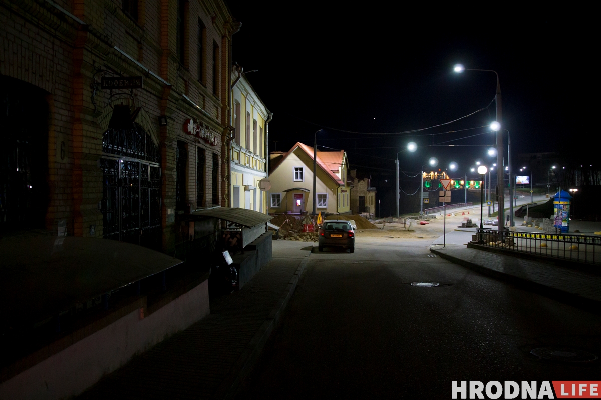 ФОТО: Как выглядит ночной Гродно на выходных во время пандемии