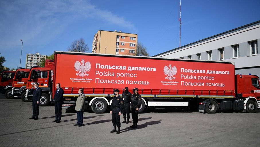 Польшча дапаможа Беларусі ў барацьбе з каранавірусам: гуманітарны канвой сёння разгрузіцца ў Гродне, Мінску і Воранаве Польшча дапаможа Беларусі ў барацьбе з каранавірусам: гуманітарны канвой сёння разгрузіцца ў Гродне, Мінску і Воранаве