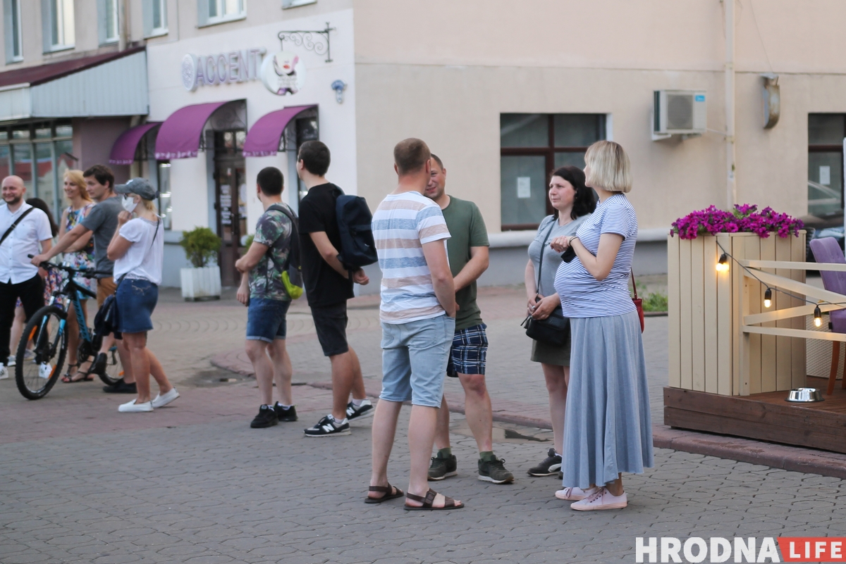 У Гродне адбылася акцыя салідарнасці з затрыманымі