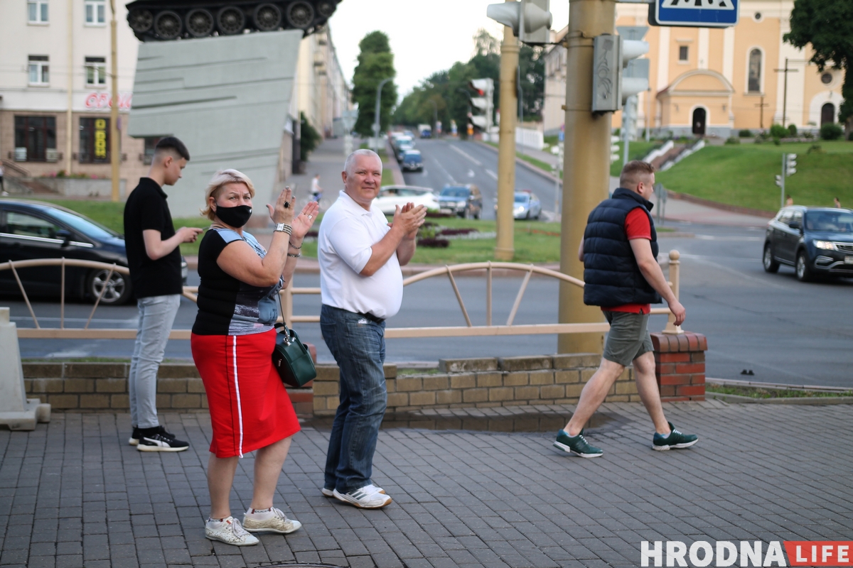 У Гродне адбылася акцыя салідарнасці з затрыманымі