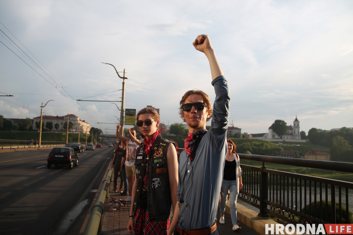 У Гродне адбылася акцыя салідарнасці з затрыманымі