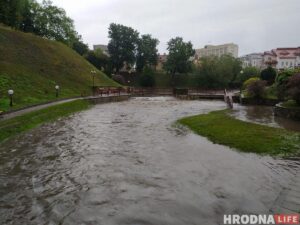 Гродна затапіла. Як выглядаў горад 30 жніўня