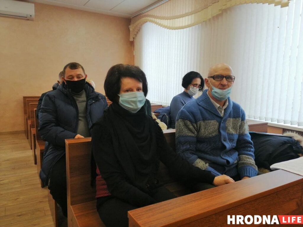 Юзеф Немеро с женой Маргаритой в Гродненском областном суде 14 января. Фото: Hrodna.life