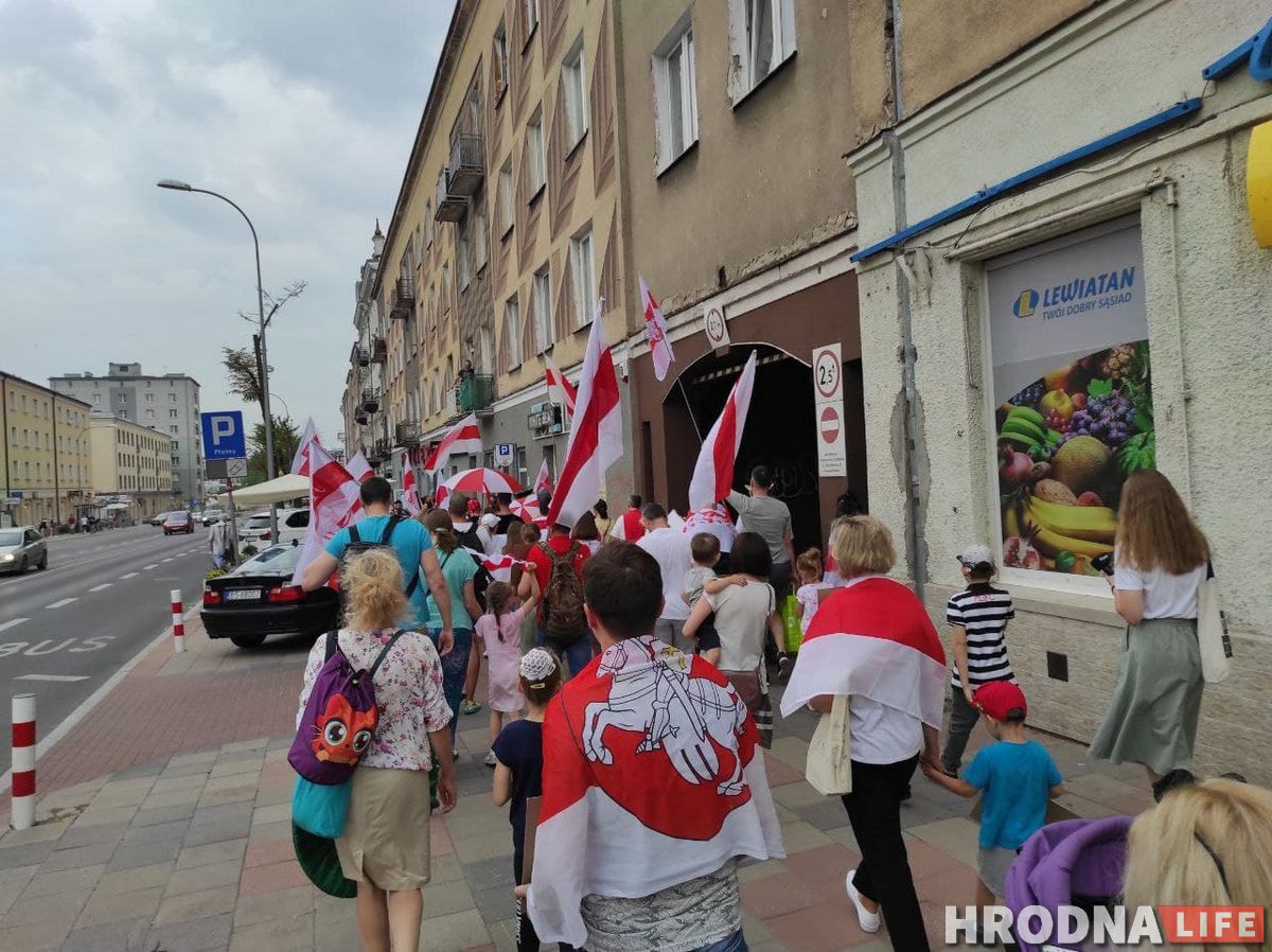 Беларусы Беластока выйшлі на акцыю салідарнасці
