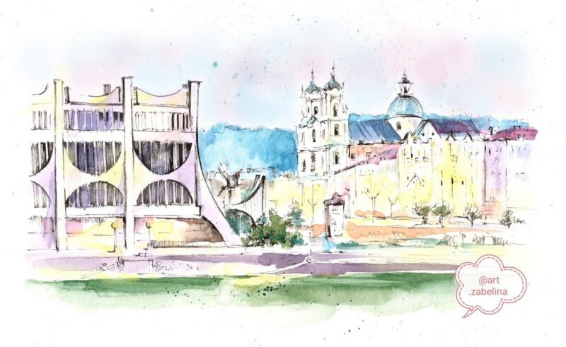 "Фатаграфія дакументуе рэальнасць, малюнак перадае пачуцці". Адкрылася выстава Кацярыны Забелінай "Любімы Гродна"