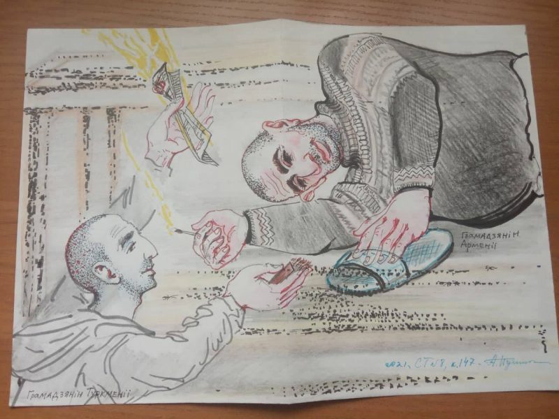 Сокамерники, бабочка и ангел на Фарном. Что рисует художник Алесь Пушкин, который в тюрьме уже 8 месяцев