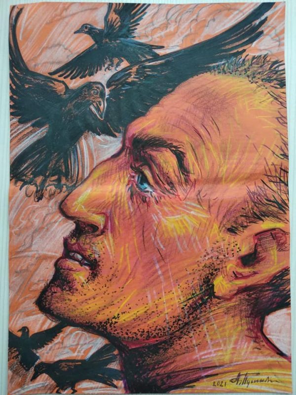 Сокамерники, бабочка и ангел на Фарном. Что рисует художник Алесь Пушкин, который в тюрьме уже 8 месяцев