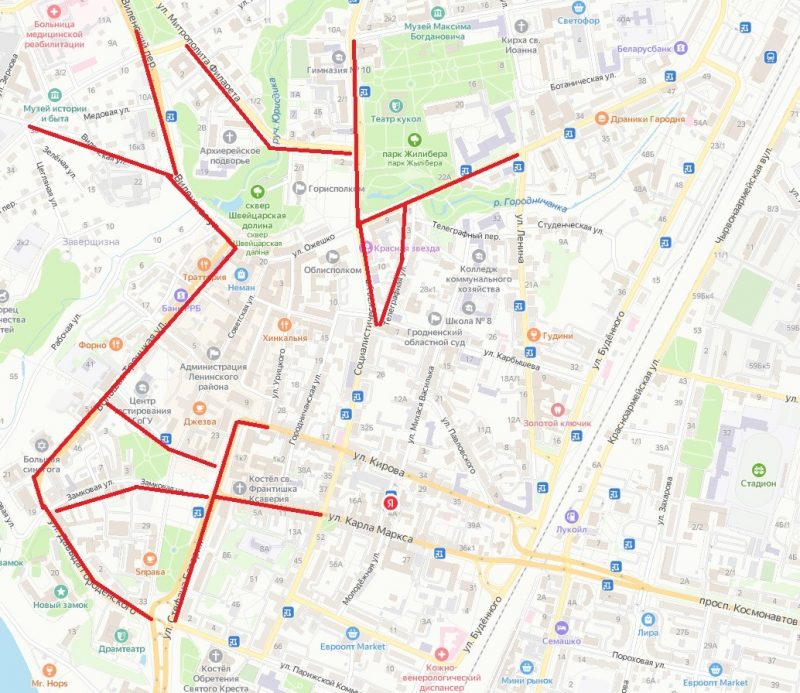 Цэнтр Гродна перакрыюць для транспарта падчас фестывалю. Па якіх вуліцах нельга будзе праехаць