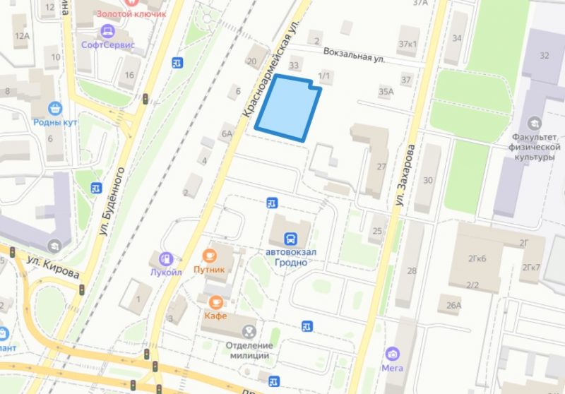 За автовокзалом построят продуктовый магазин с кафе