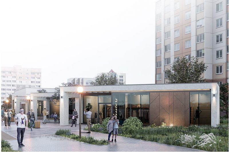 Визуализация нового торгового центра на улице Богушевича