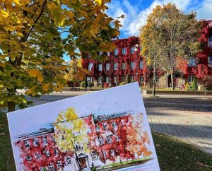 Чым скончыўся канфлікт мастачкі і рэстарацыі The Cult у Гродне? Мастачка Кацярына Забеліна малюе Гродна