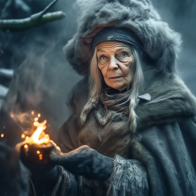 Возможно, так могла бы выглядеть фрау Холле или госпожа Метелица