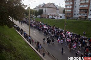 У Гродне судзяць Галіну Шумель. Верагодна, гэта маці былога дырэктара ЦСК "Нёман" Акцыя пратэсту 6 верасня 2020 года