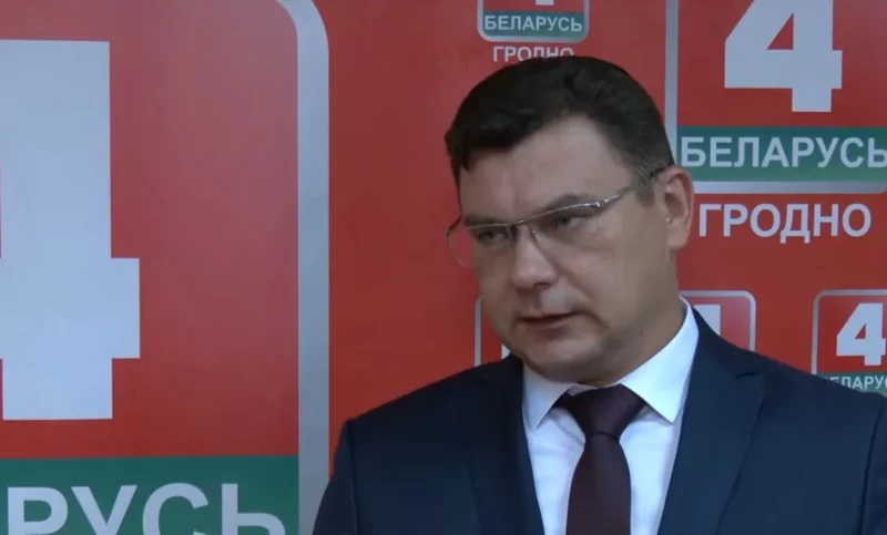 Юрый Карняловіч - новы дырэктар тэлерадыёкампаніі "Гродна". Скрыншот відэа тэлеканала "Беларусь 4 Гродна"